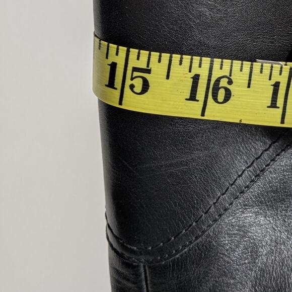 Frye Dorado Riding Boots 9 Black Tall Leather Harness Straps Classic Americana - Picture 14 of 16